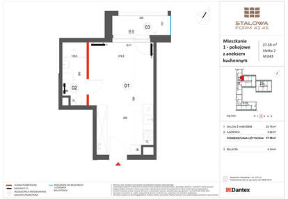 Mieszkanie w inwestycji: Stalowa Form 43.45