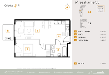 Mieszkanie w inwestycji: Osiedle Fi bud. 22, 24
