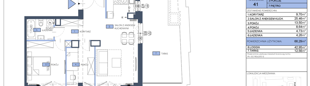 Mieszkanie w inwestycji: Apartamenty Jana Pawła 34