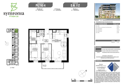 Mieszkanie w inwestycji: Symfonia Ptasia 28