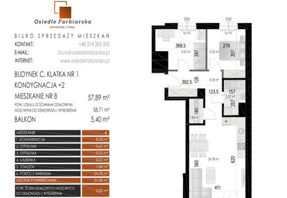 Mieszkanie w inwestycji: Osiedle Farbiarska