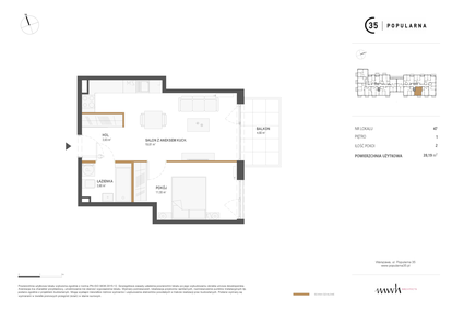 Mieszkanie w inwestycji: Popularna 35