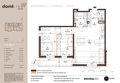 Mieszkanie w inwestycji: Domkove Widzew