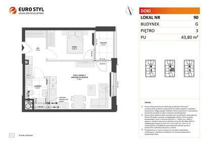 Mieszkanie w inwestycji: DOKI etap II (bud. G)