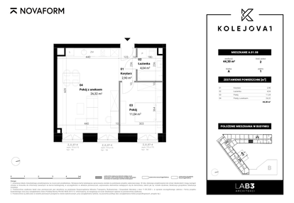 Mieszkanie w inwestycji: Kolejova 1