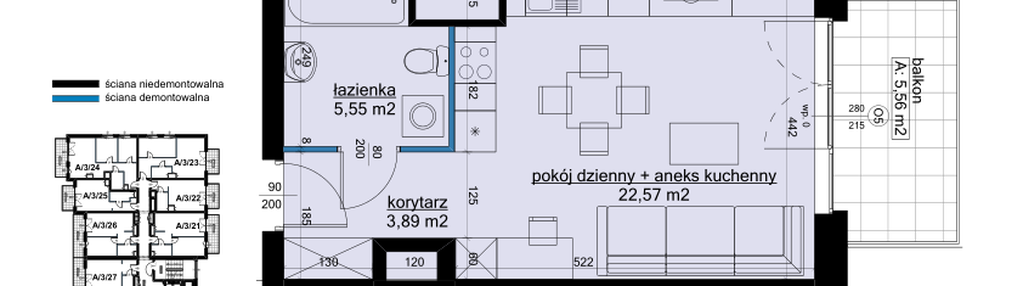 Mieszkanie w inwestycji: Osiedle Hawelańska etap III - bud. A