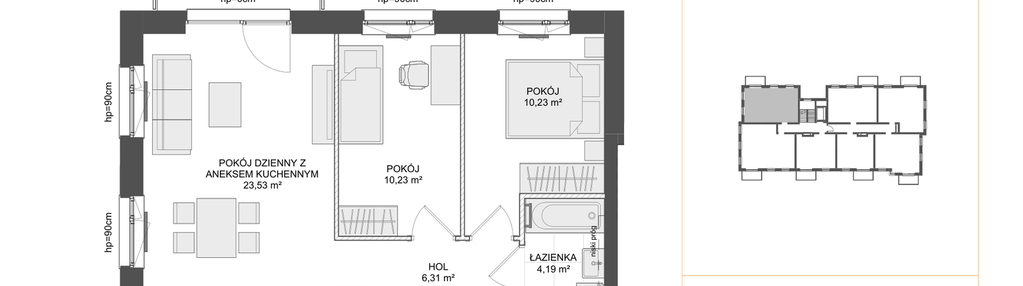 Mieszkanie w inwestycji: Osiedle Przy Błoniach 3 etap III