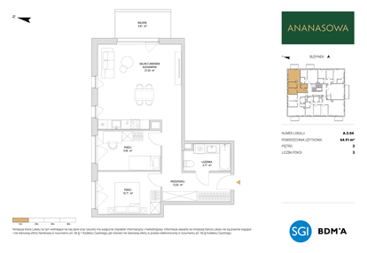Mieszkanie w inwestycji: Ananasowa