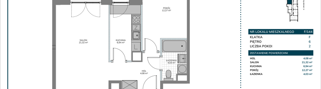 Mieszkanie w inwestycji: Kusocińskiego - Budynek B