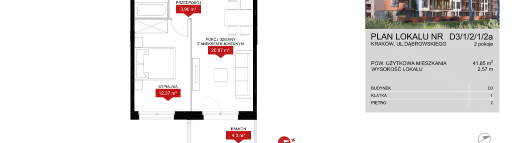 Mieszkanie w inwestycji: Dąbrowskiego Stare Podgórze