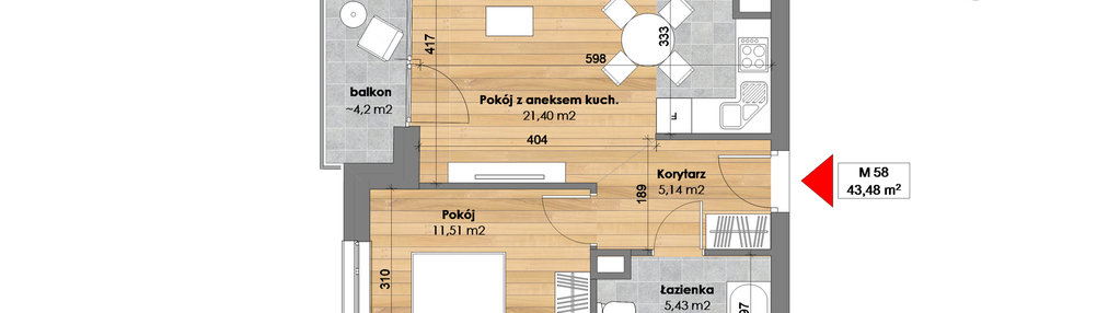 Mieszkanie w inwestycji: Przy Kochanowskiego