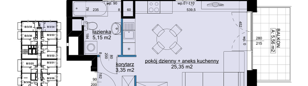 Mieszkanie w inwestycji: Osiedle Hawelańska etap III - bud. B