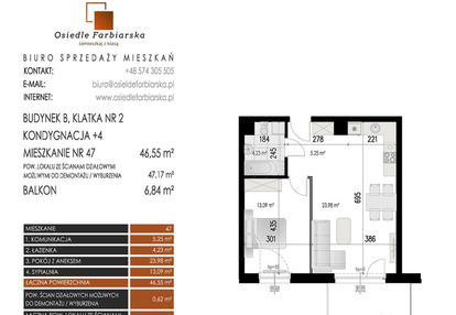 Mieszkanie w inwestycji: Osiedle Farbiarska