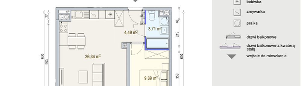 Mieszkanie w inwestycji: Modern Mokotów etap 6, budynek F1 i F2