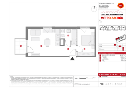 Mieszkanie w inwestycji: Dzielnica Mieszkaniowa Metro Zachód - etap 13