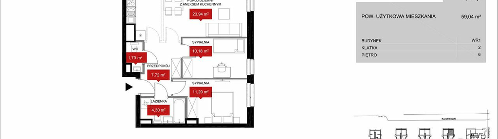 Mieszkanie w inwestycji: Przystań Reymonta
