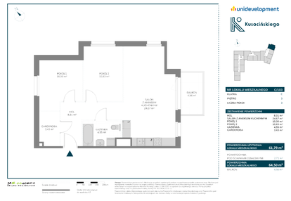 Mieszkanie w inwestycji: Kusocińskiego - Budynek A
