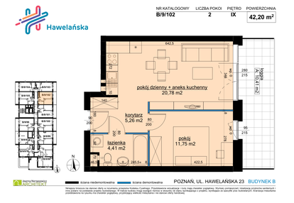 Mieszkanie w inwestycji: Osiedle Hawelańska etap III - bud. B