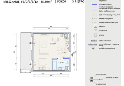 Mieszkanie w inwestycji: Modern Mokotów bud. F1 i F2