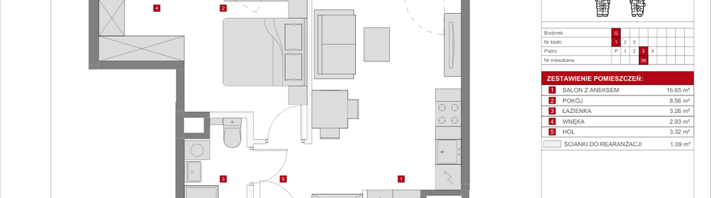 Mieszkanie w inwestycji: Dzielnica Mieszkaniowa Metro Zachód - etap 8