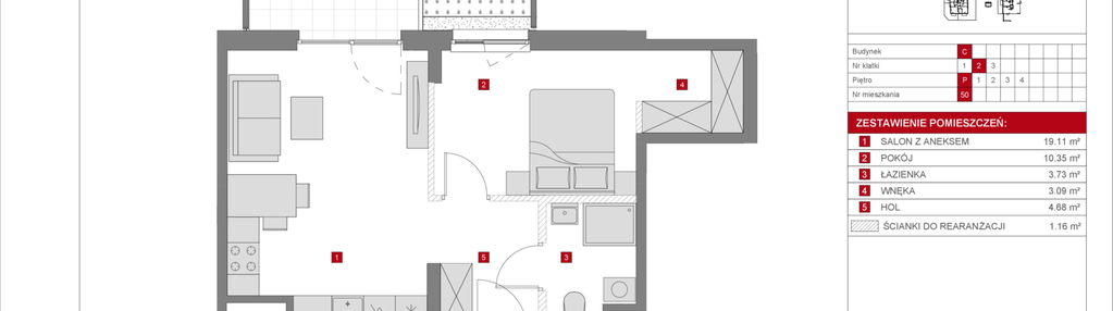 Mieszkanie w inwestycji: Dzielnica Mieszkaniowa Metro Zachód - etap 8.1