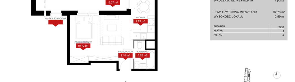 Mieszkanie w inwestycji: Przystań Reymonta