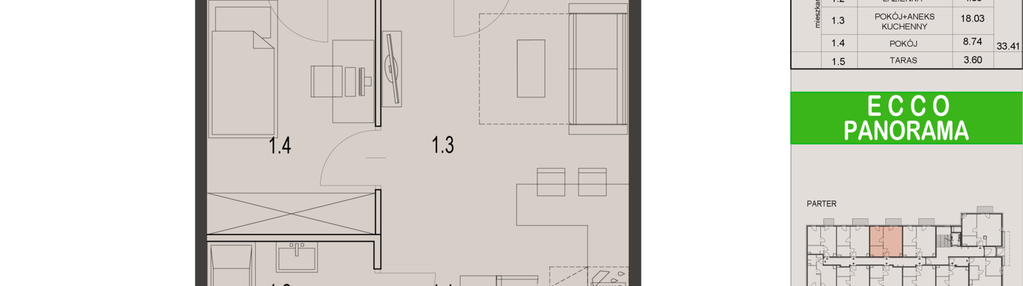 Mieszkanie w inwestycji: Ecco Panorama etap II budynki C, D