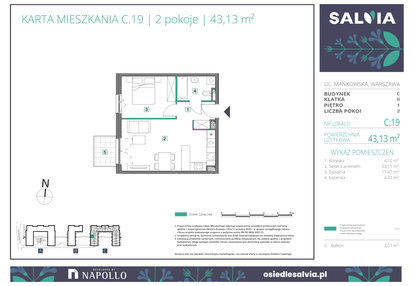 Mieszkanie w inwestycji: Osiedle Salvia