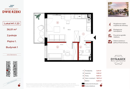 Mieszkanie w inwestycji: Apartamenty Dwie Rzeki