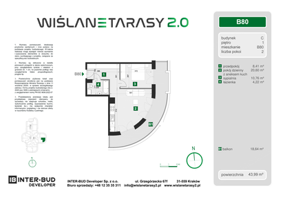 Mieszkanie w inwestycji: Wiślane Tarasy 2.0 budynek C