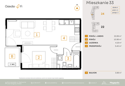 Mieszkanie w inwestycji: Osiedle Fi bud. 22, 24