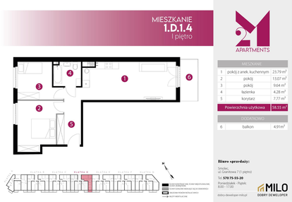 Mieszkanie w inwestycji: 2M Apartments etap IV
