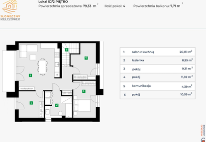 Mieszkanie w inwestycji: Słoneczny Kiełczówek etap VII