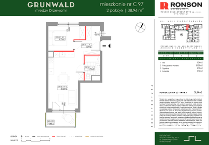 Mieszkanie w inwestycji: Grunwald Między Drzewami etap III