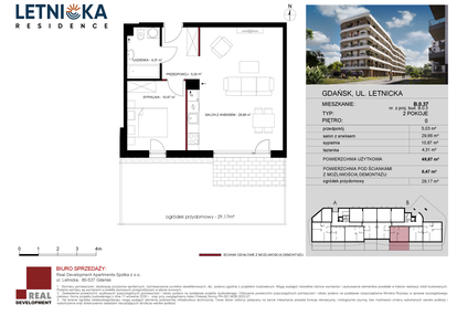 Mieszkanie w inwestycji: Letnicka Residence