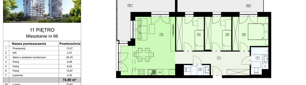 Mieszkanie w inwestycji: Dzielnica Parkowa VIII