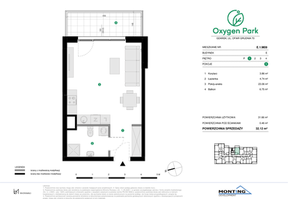 Mieszkanie w inwestycji: Oxygen Park etap III