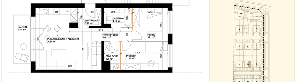 Mieszkanie w inwestycji: Waniliowa
