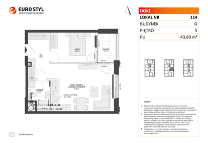 Mieszkanie w inwestycji: DOKI etap II (bud. G)