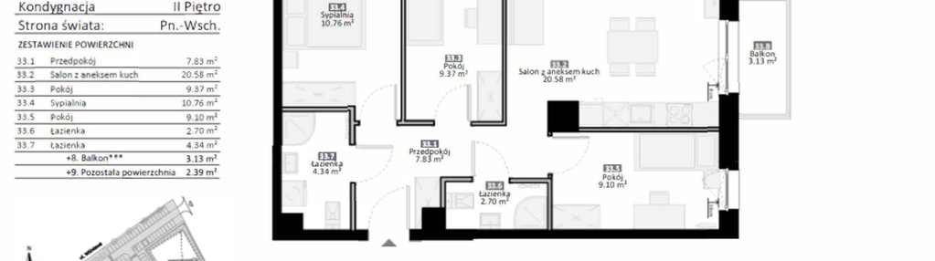 Mieszkanie w inwestycji: Osiedle Kociewskie etap III