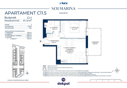 Mieszkanie w inwestycji: Sol Marina etap III