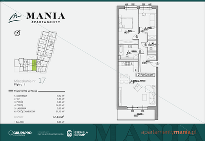 Mieszkanie w inwestycji: MANIA Apartamenty