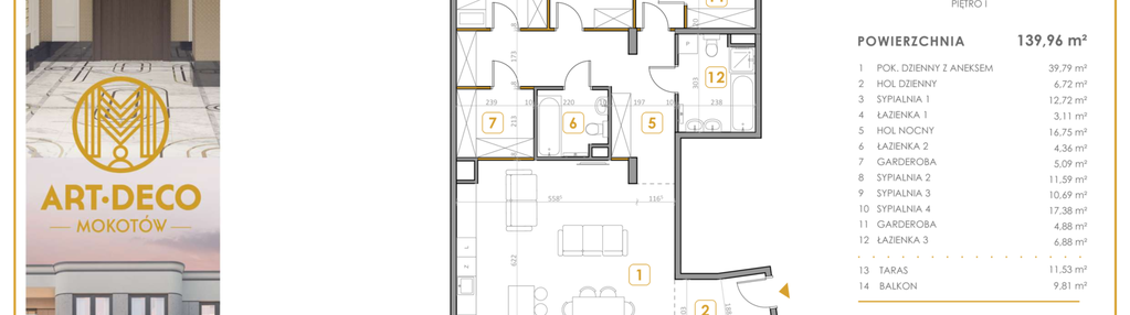 Mieszkanie w inwestycji: Art Deco Mokotów Pola