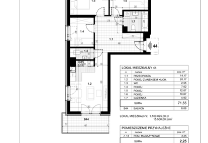 Mieszkanie w inwestycji: Centralna 51C