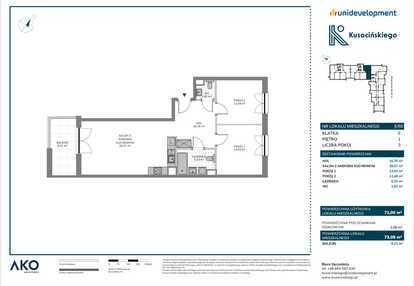 Mieszkanie w inwestycji: Kusocińskiego - Budynek B
