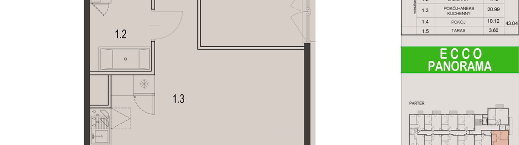 Mieszkanie w inwestycji: Ecco Panorama etap II budynki C, D