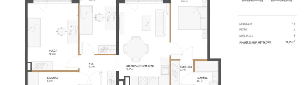 Mieszkanie w inwestycji: Popularna 35