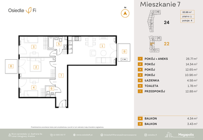 Mieszkanie w inwestycji: Osiedle Fi bud. 22, 24