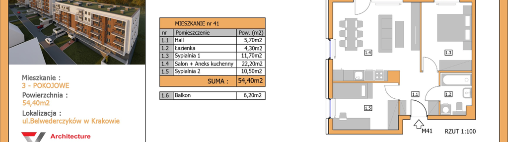 Mieszkanie w inwestycji: Weduta Krakowa etap II