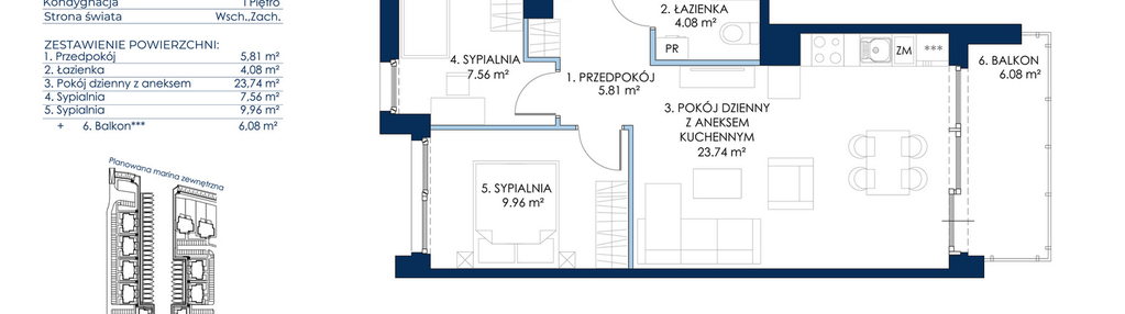 Mieszkanie w inwestycji: Sol Marina etap III